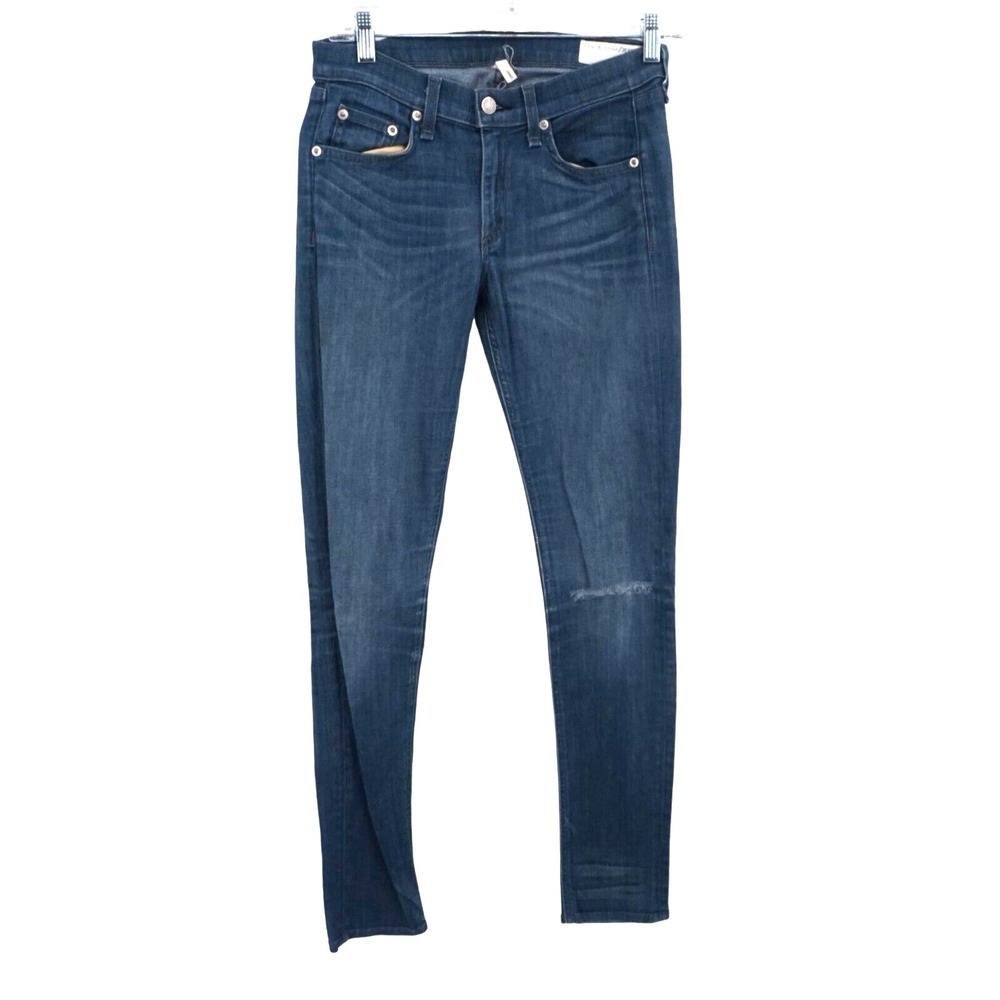 Rag & Bone Women‎ Jeans Sz 27 Blue Skinny Casual Pockets Zipper